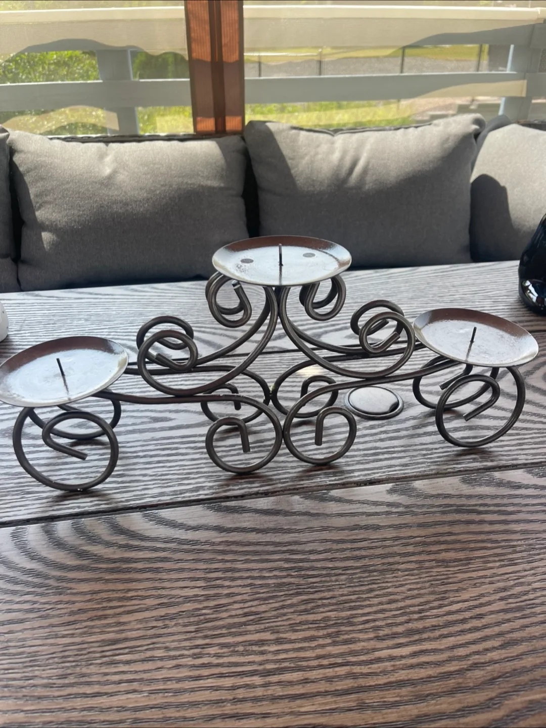 Metal Scroll Candle Holder thumbnail