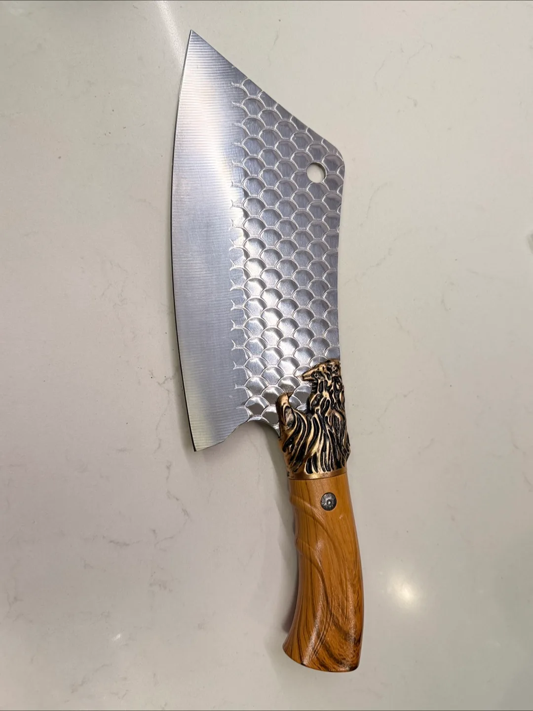 New Unique Lion Head Cleaver Knife thumbnail