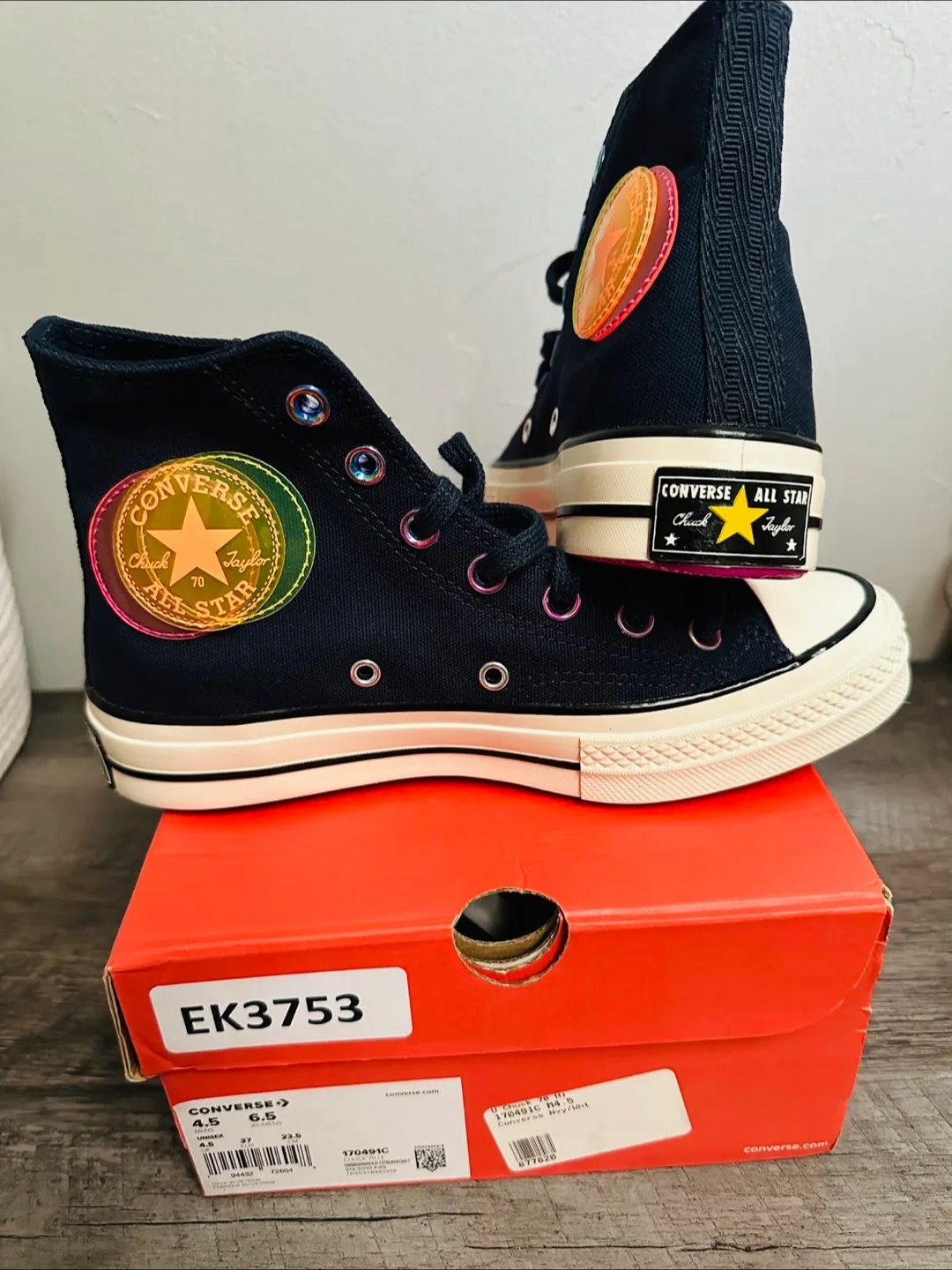 Converse Chuck 70 Hi, Obsidian/Bold Citron (NEW) thumbnail