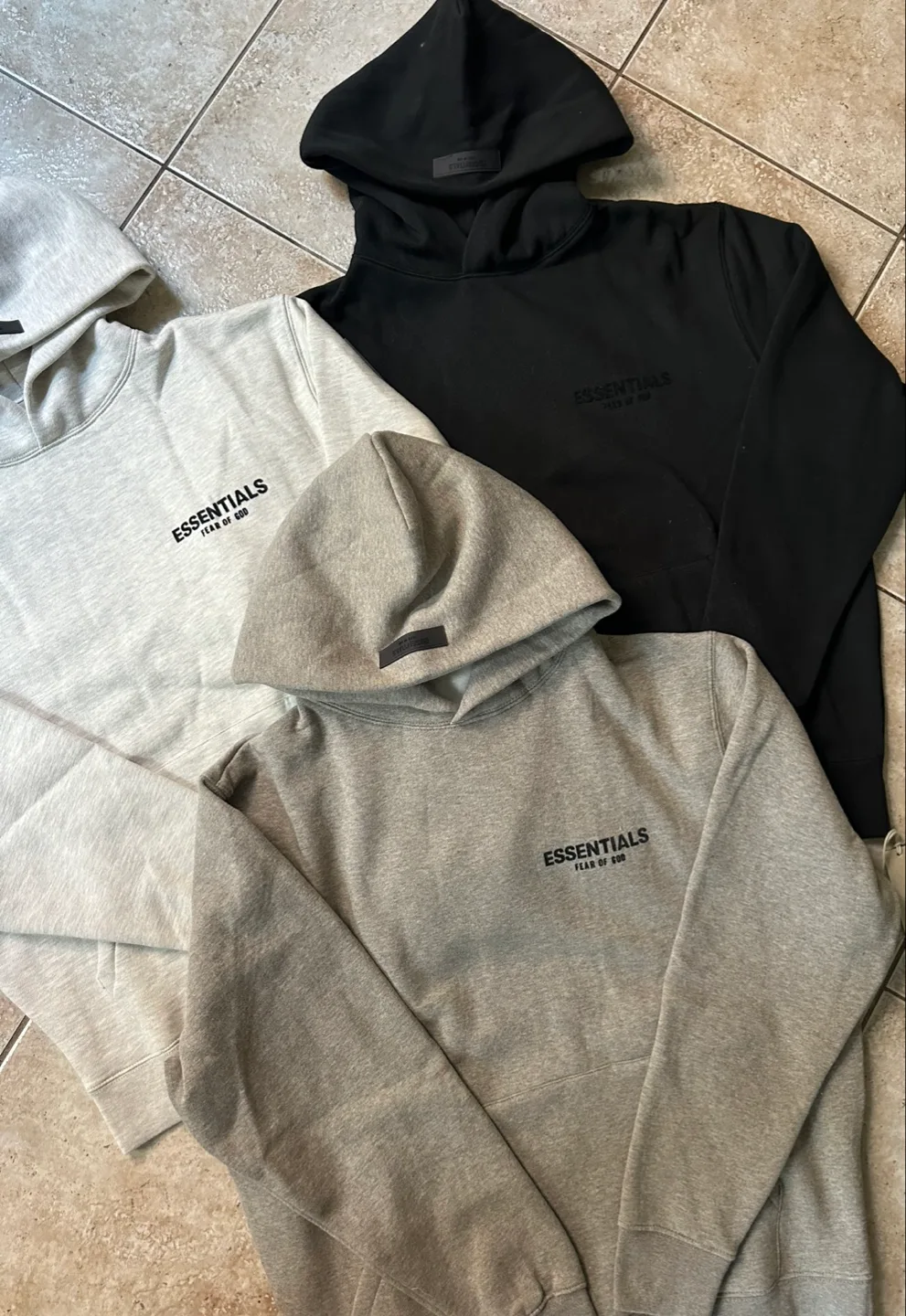 Essentials SS22 Hoodies Light Oat, Dark Oat, & Limo Black XS-L thumbnail
