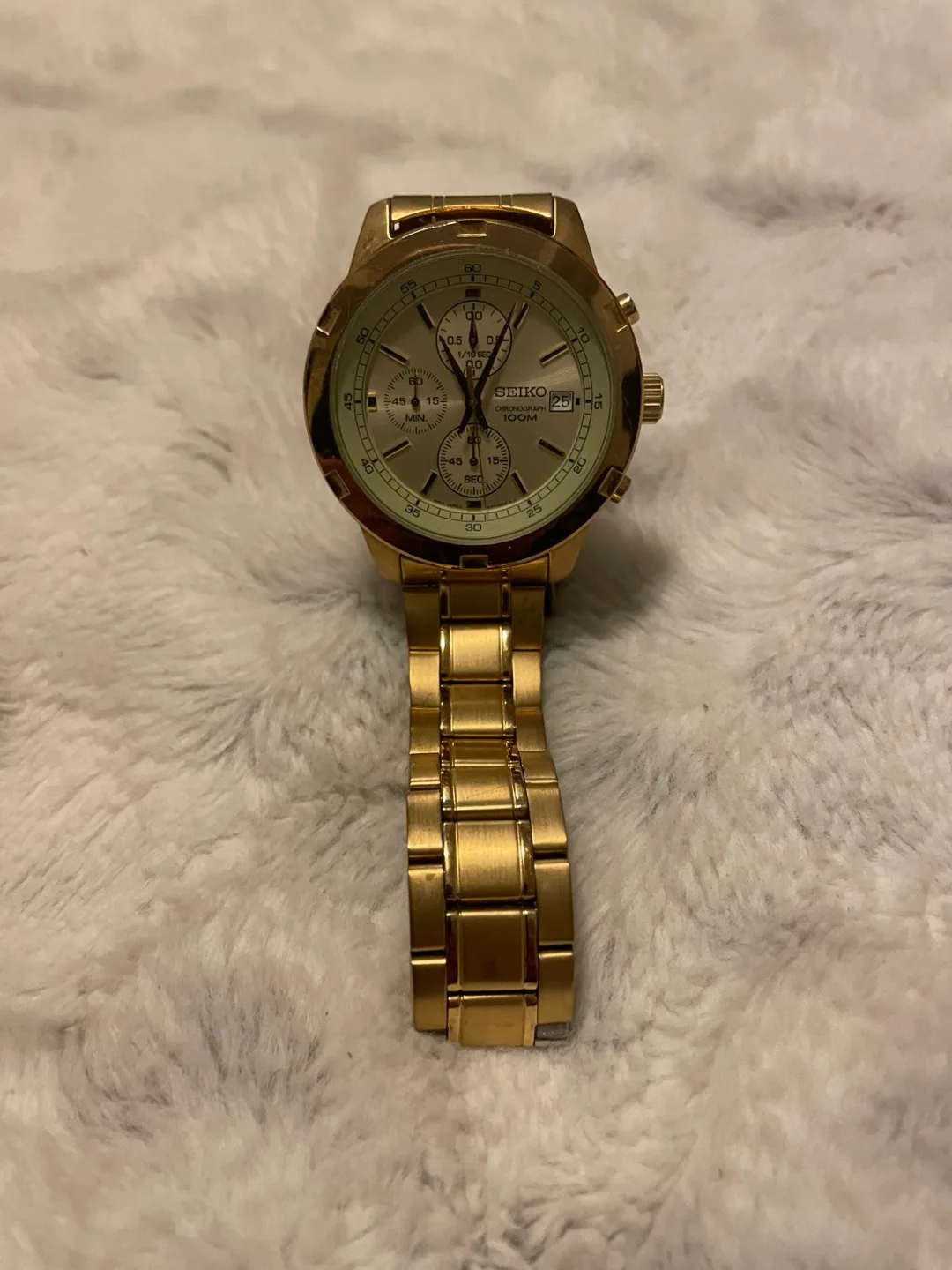 Seiko Chronograph 100M Gold Watch thumbnail