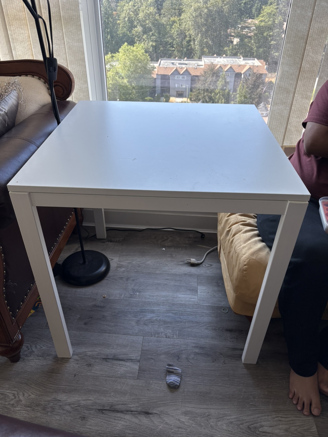 New IKEA VIHAL Table, White, 74x74 cm