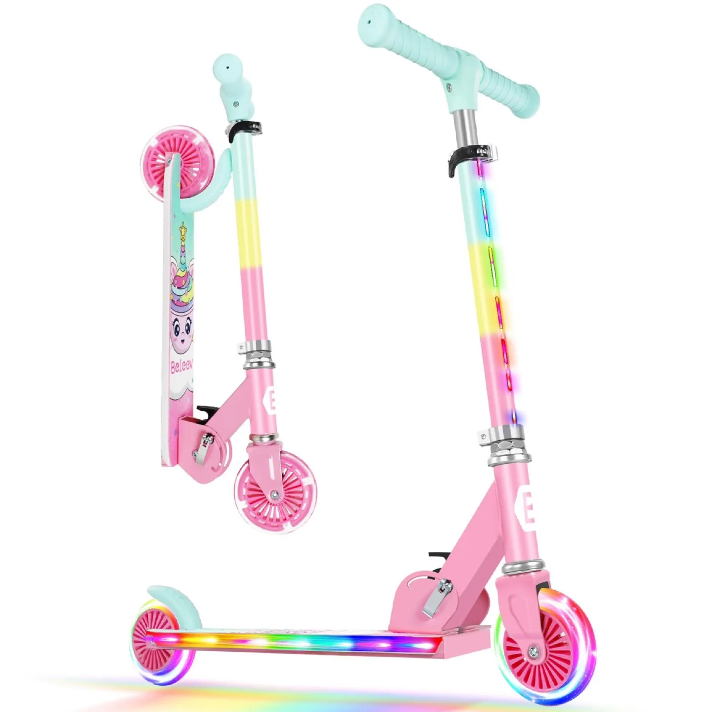 BELEEV V2 Scooters for Kids w Light-Up Wheels thumbnail