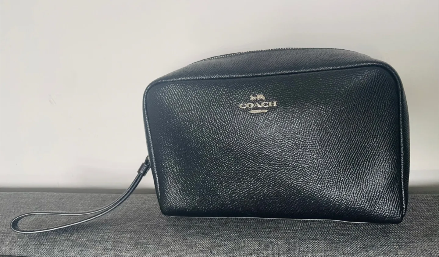 Coach Black Leather Wristlet image indicator(2)
