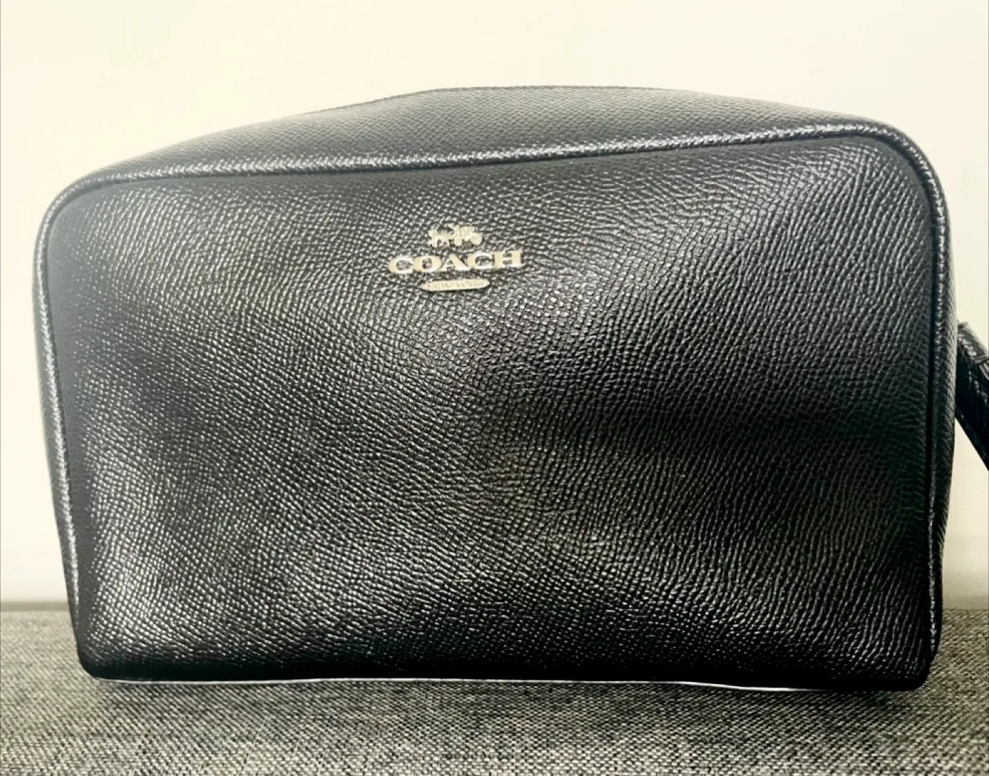 Coach Black Leather Wristlet thumbnail