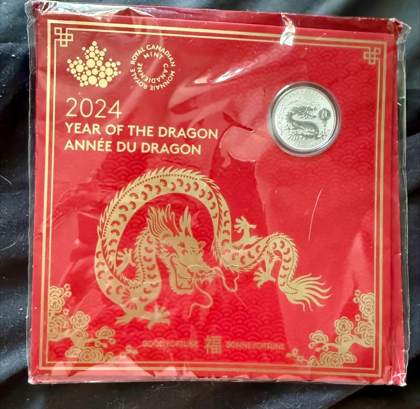 2024 Royal Canadian Mint Year of the Dragon $8 Coin thumbnail