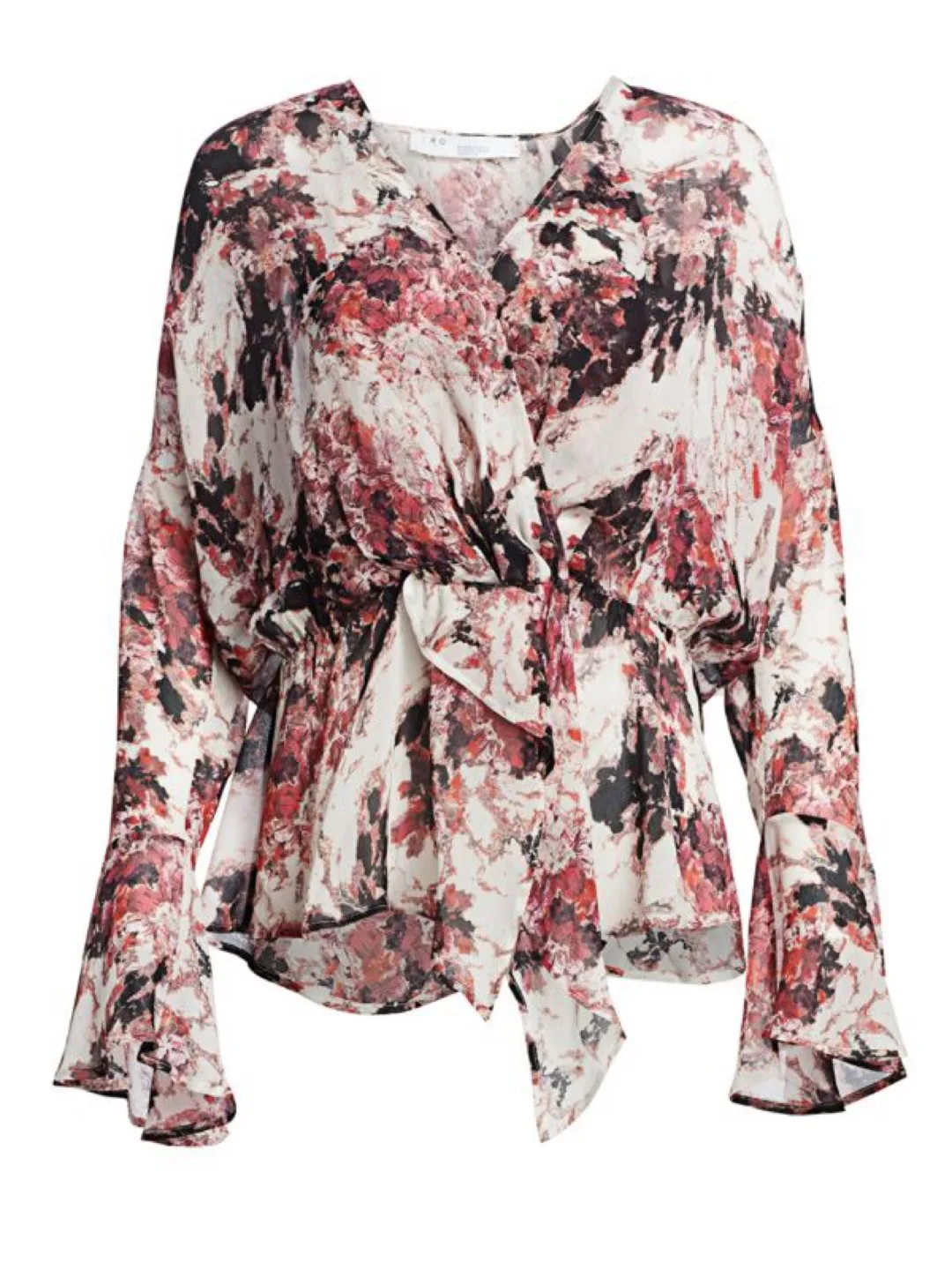 IRO Floral Print Wrap Blouse - Size 38 thumbnail