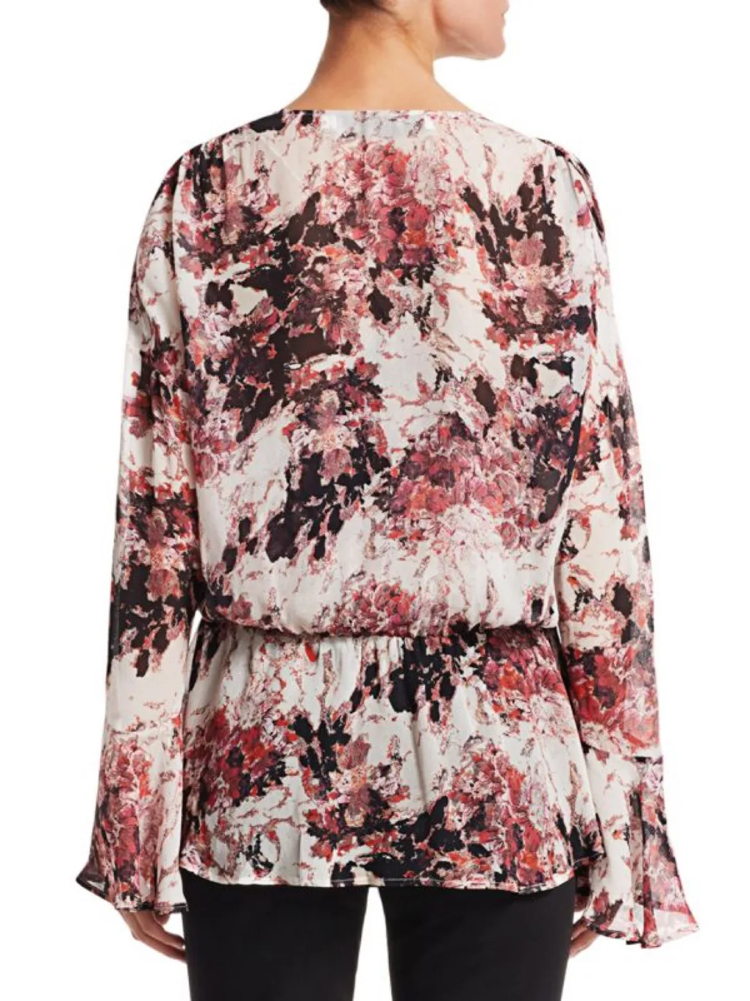 IRO Floral Print Wrap Blouse - Size 38 image indicator(3)