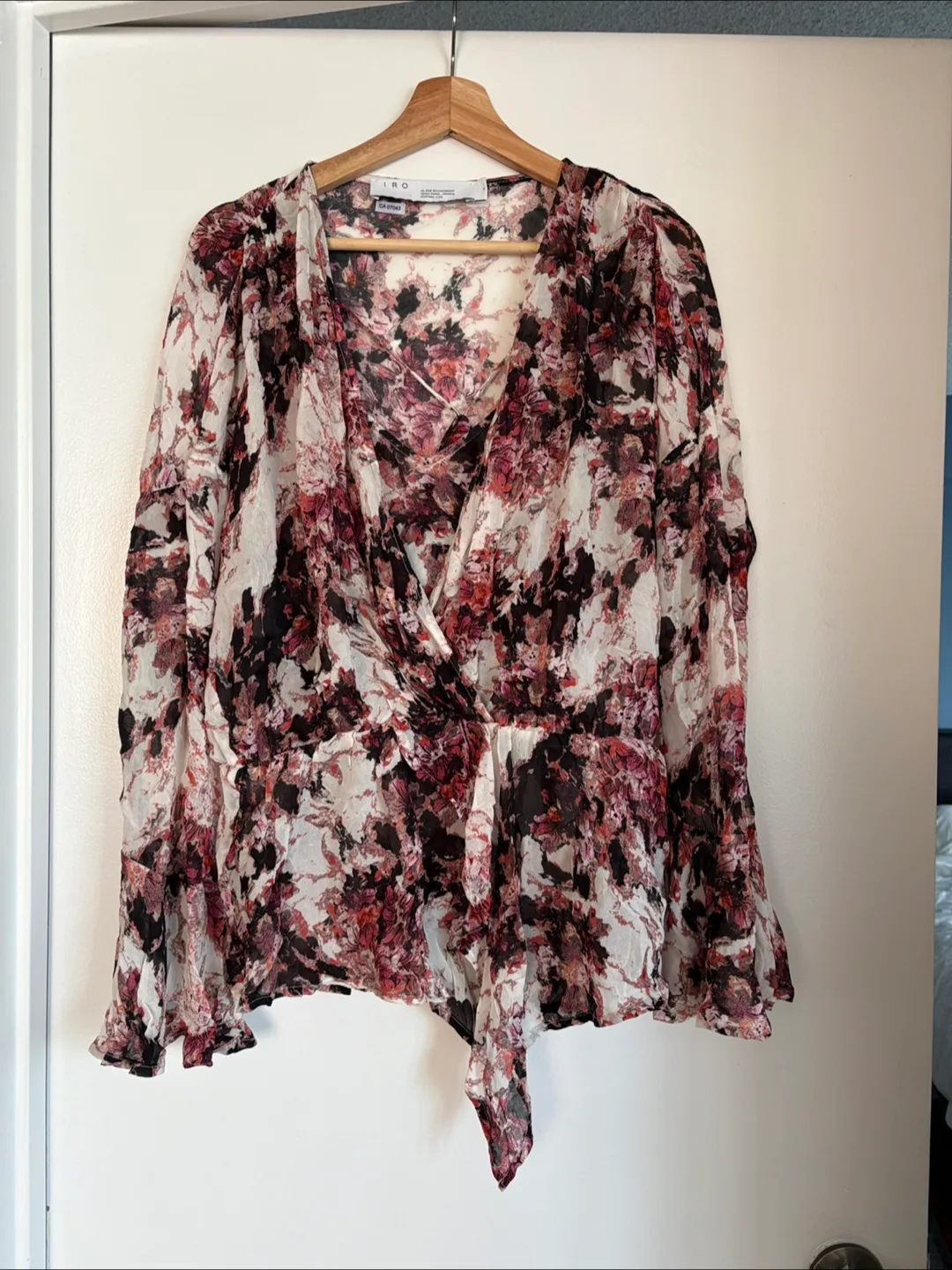 IRO Floral Print Wrap Blouse - Size 38 image indicator(4)