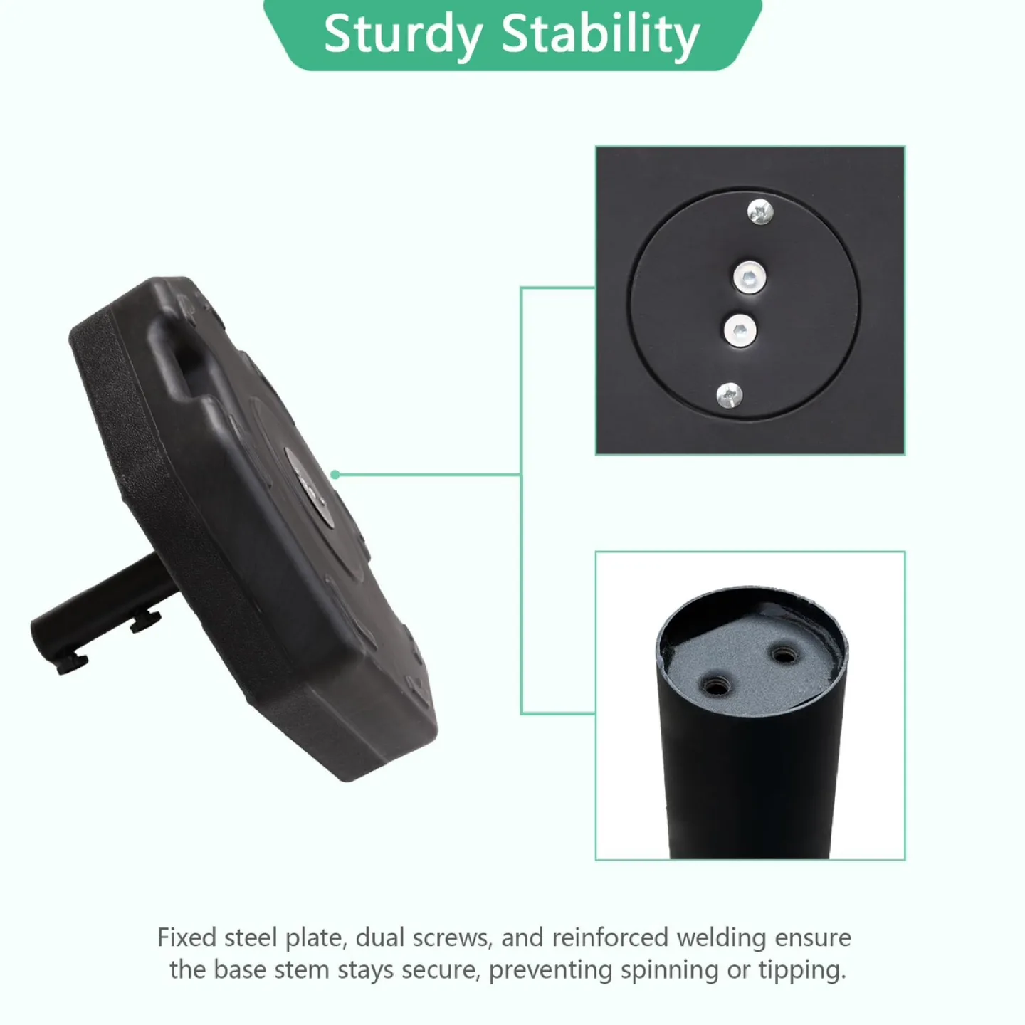 Heavy Duty Plastic Water/Sand Fillable Outdoor Umbrella Base image indicator(3)