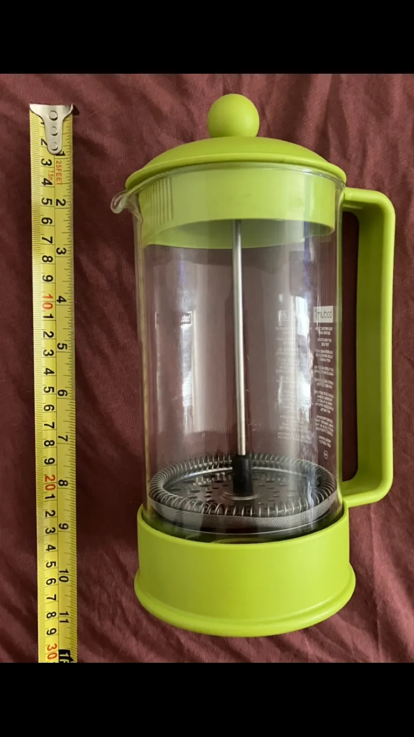 Bodum Brazil Lime Green French Coffee Press - 34 oz ☕️🫖🍋‍🟩💚🇵🇹 thumbnail