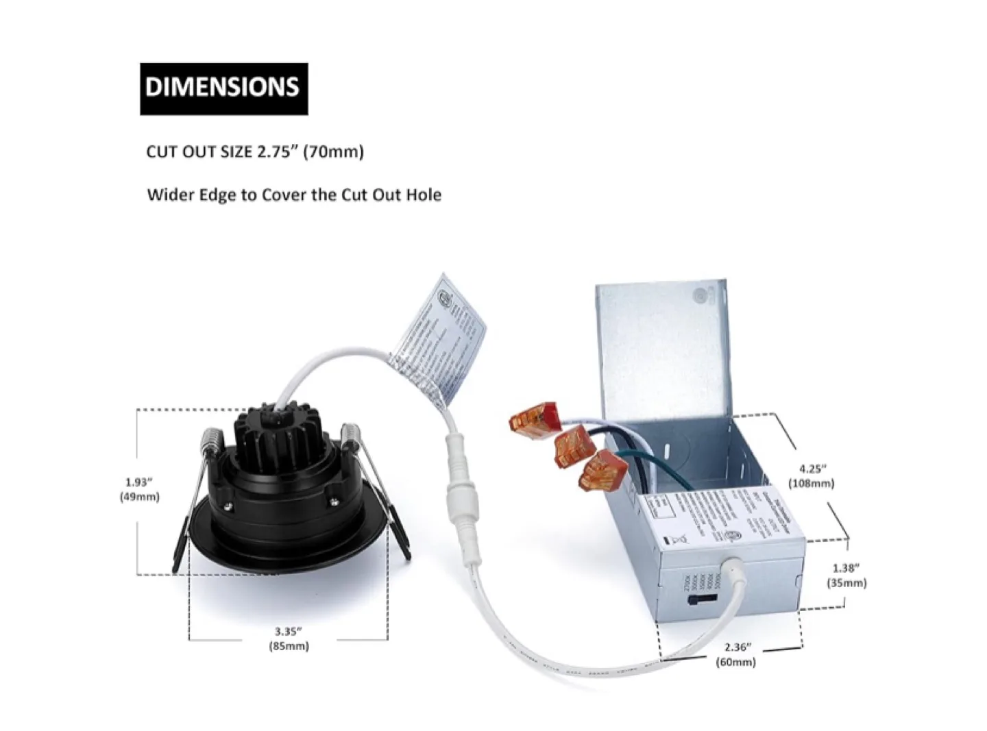 Popanu 3" LED Recessed Lighting - Black image indicator(5)