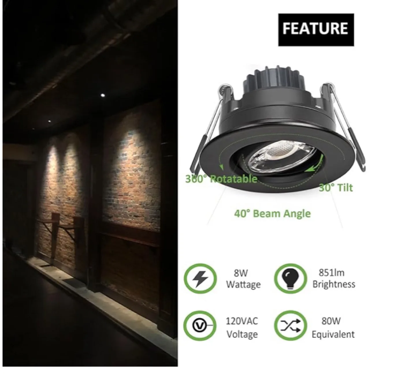 Popanu 3" LED Recessed Lighting - Black image indicator(2)