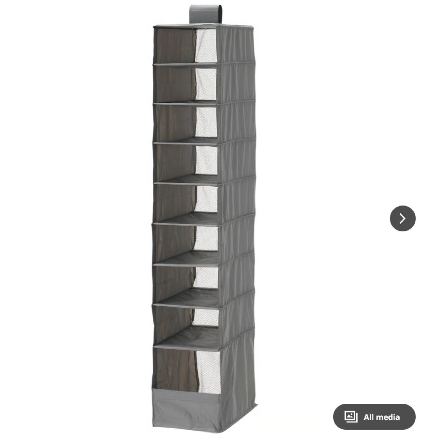 Hanging Closet Organizer - Grey IKEA SKUBB