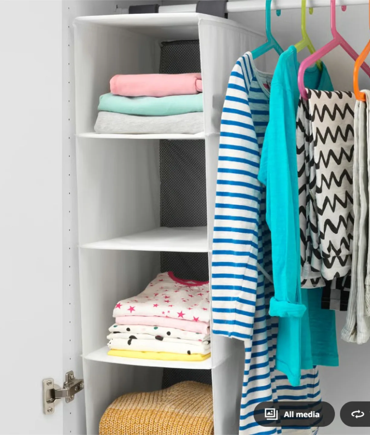 Blue Hanging Closet Organizer - 5 Shelves IKEA RASSLA image indicator(3)