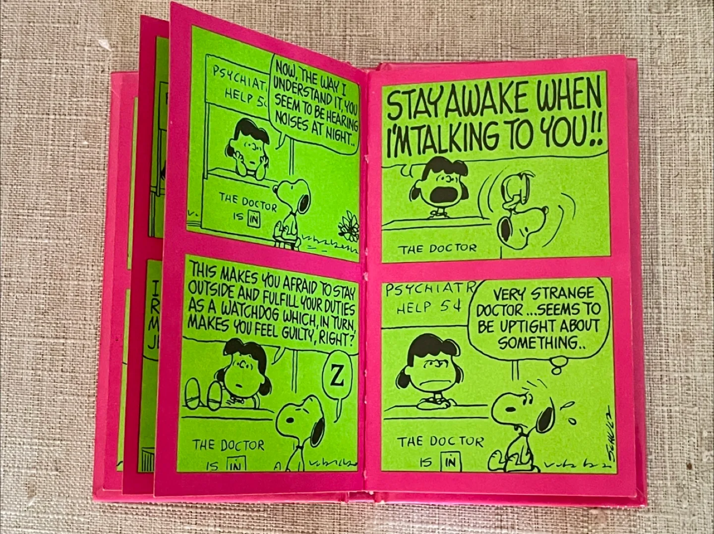 Vintage Peanuts Lucy Psychiatric Help Mini Book image indicator(2)