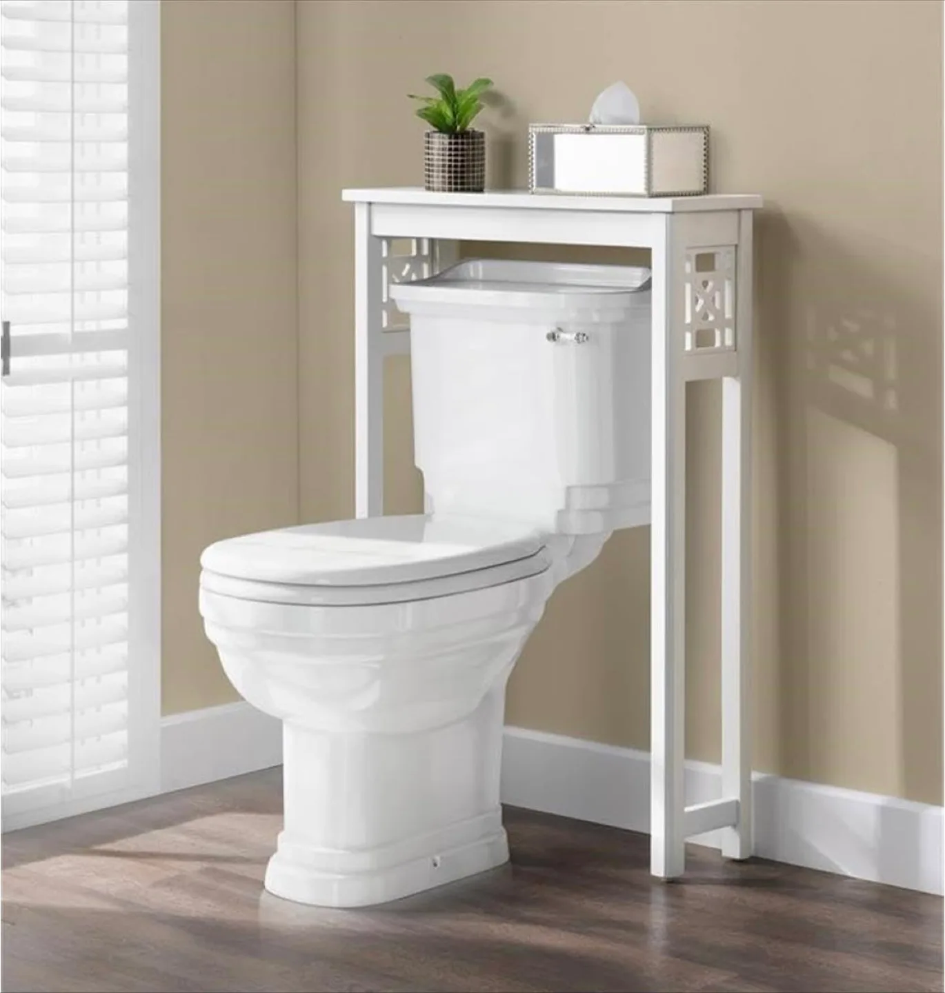 White Over-the-Toilet Storage Shelf thumbnail