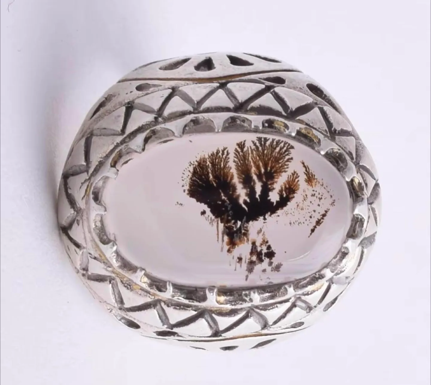 Vintage Dendritic Agate Ring thumbnail