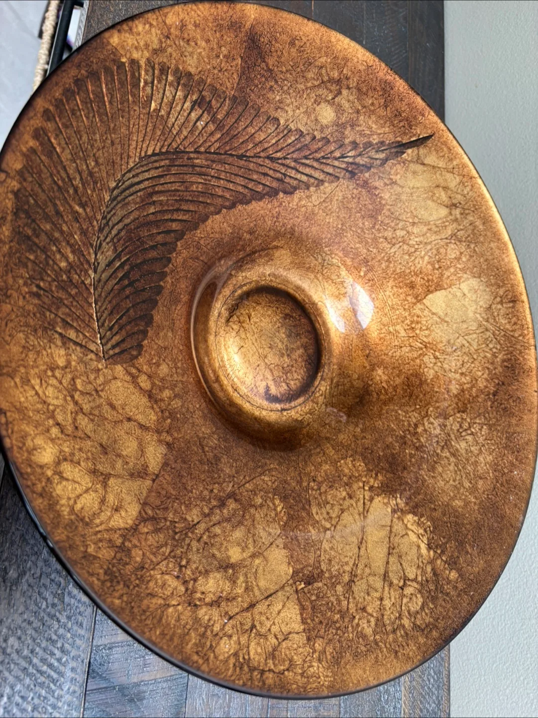 Decorative Brown Glass Bowl - 16 Inches image indicator(2)