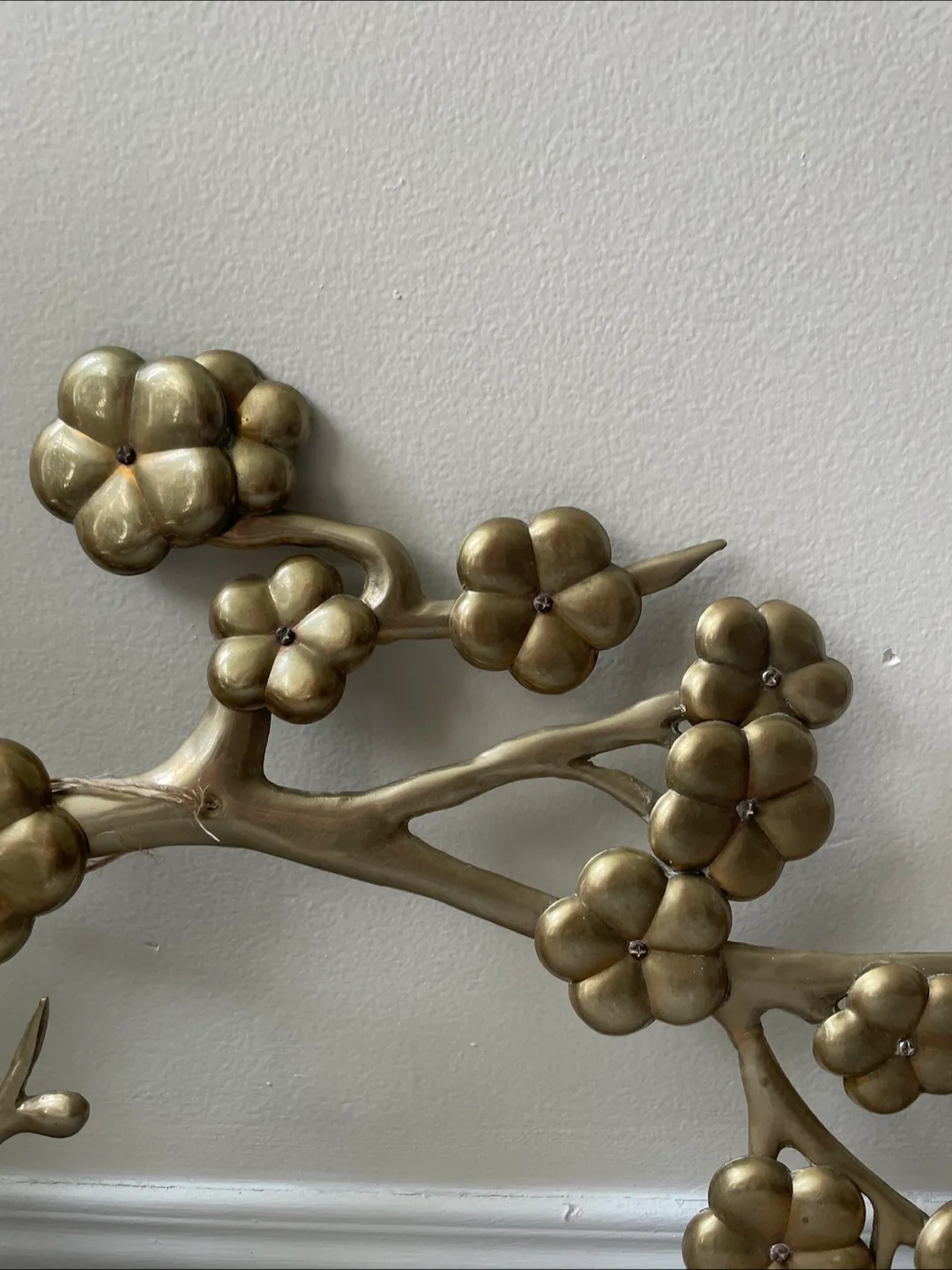 Vintage - Brass Cherry Blossom Wall Decor thumbnail