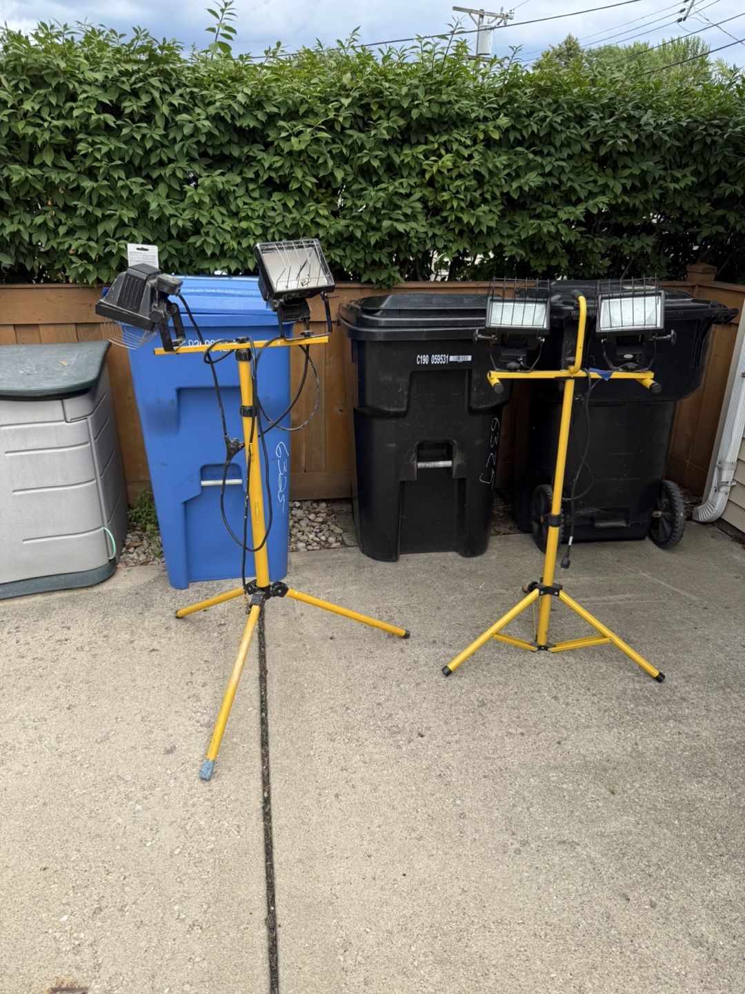 Work Lights on Tripod Stands - Set of 2