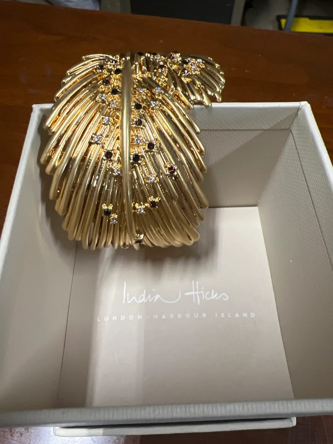 India Hicks Gold Feather Cuff Bracelet thumbnail