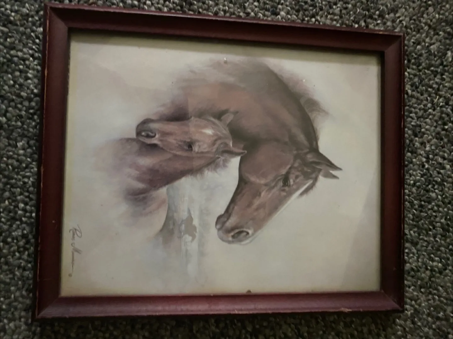 Horse Painting with Frame thumbnail