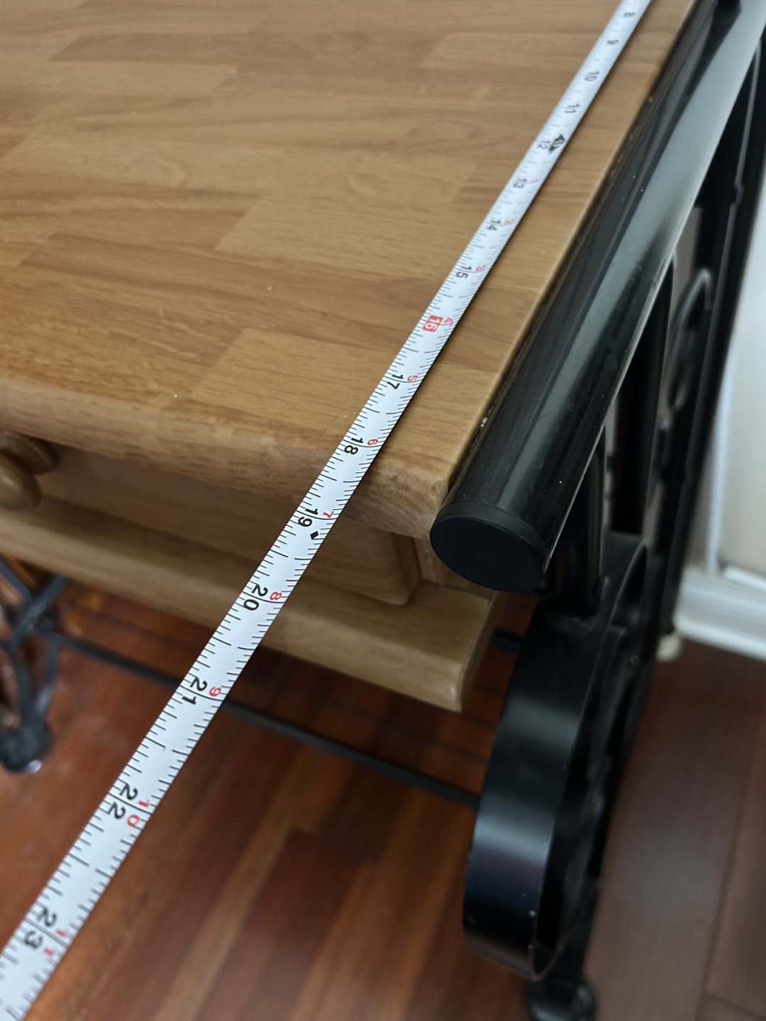 Black Metal Bakers Rack with Wood Shelf - photo 3