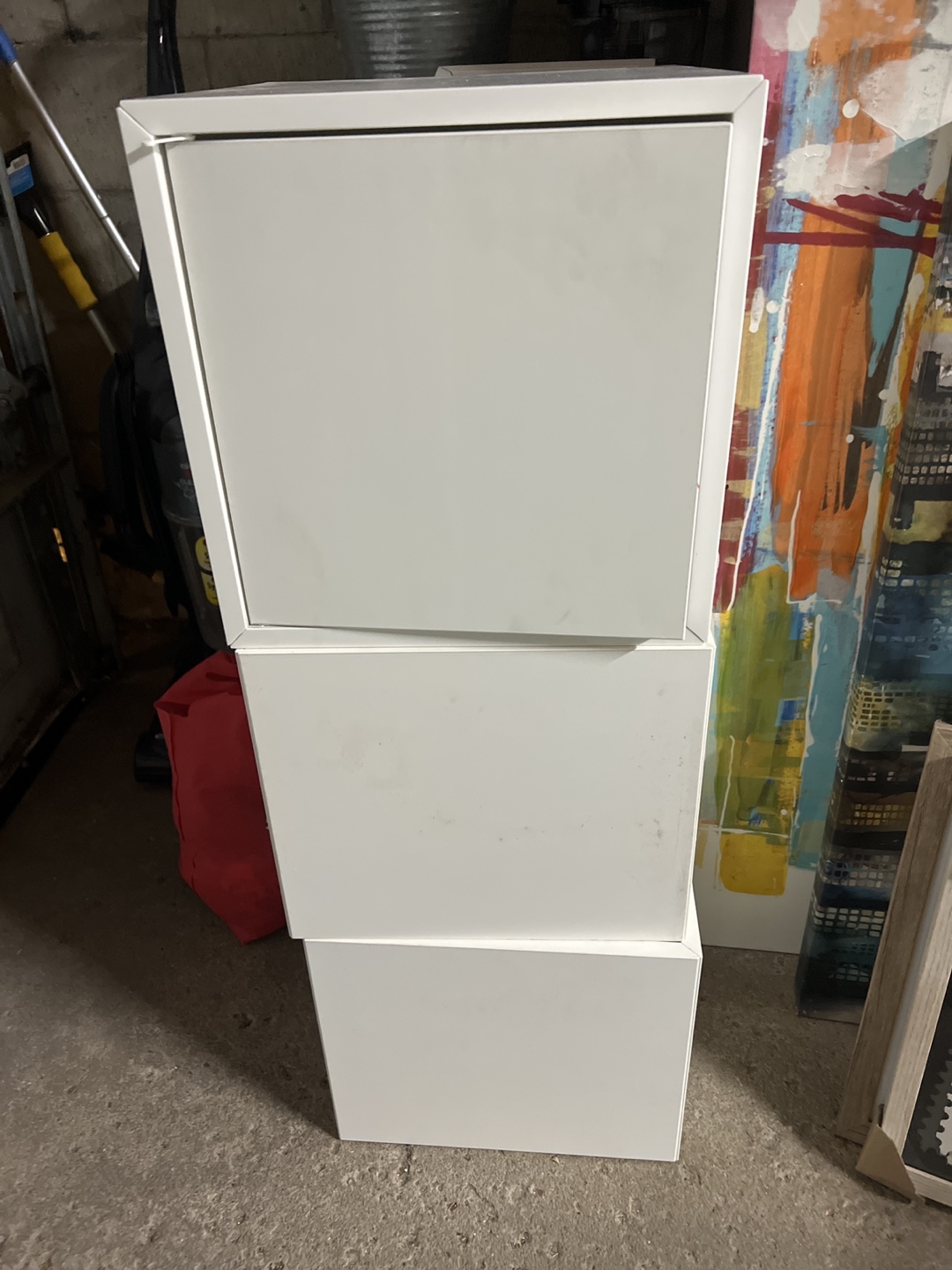 White Storage cabinet boxes ikea