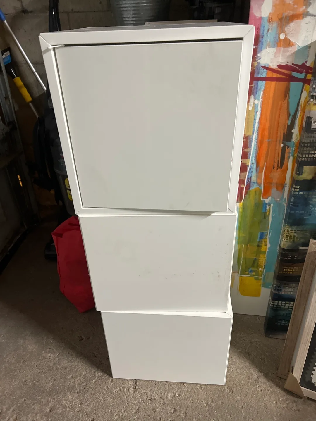 White Storage cabinet boxes ikea thumbnail
