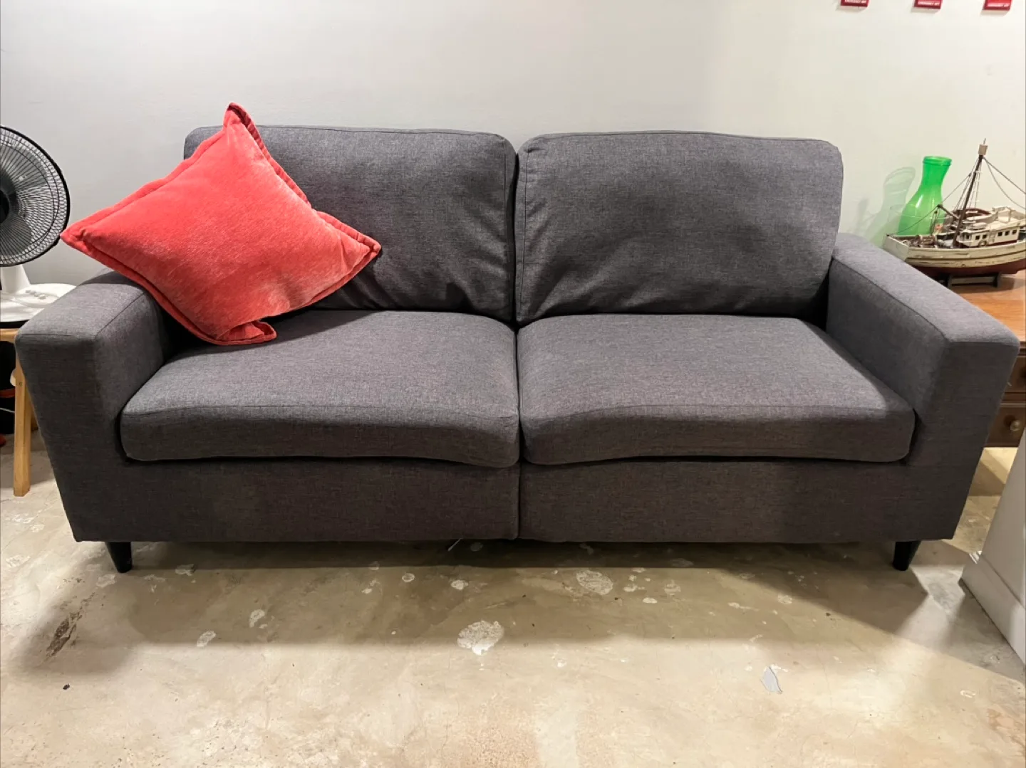 Gray 2-Seat Sofa thumbnail