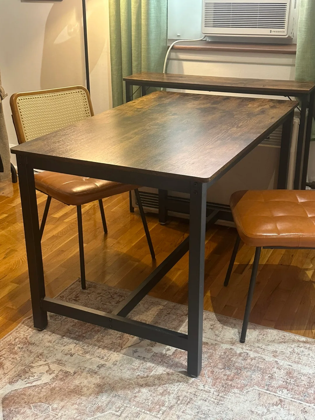 Rustic Brown Dining Table 47.2"x29.5" thumbnail