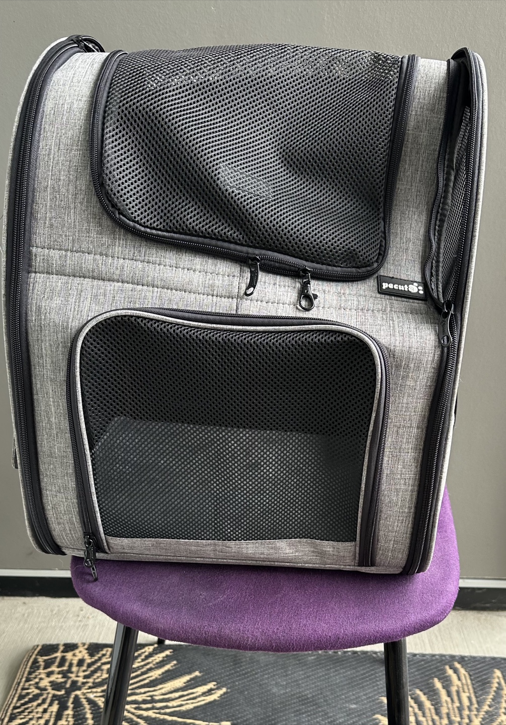 Pecute Dog Carrier Backpack XL - Gray - photo 3