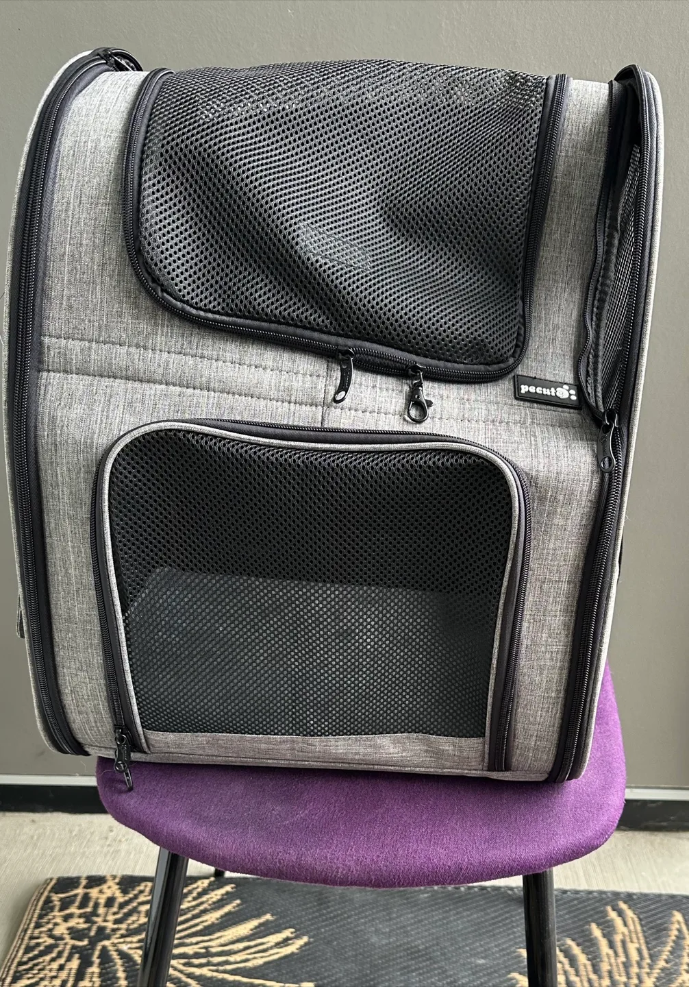 Pecute Dog Carrier Backpack XL - Gray image indicator(3)