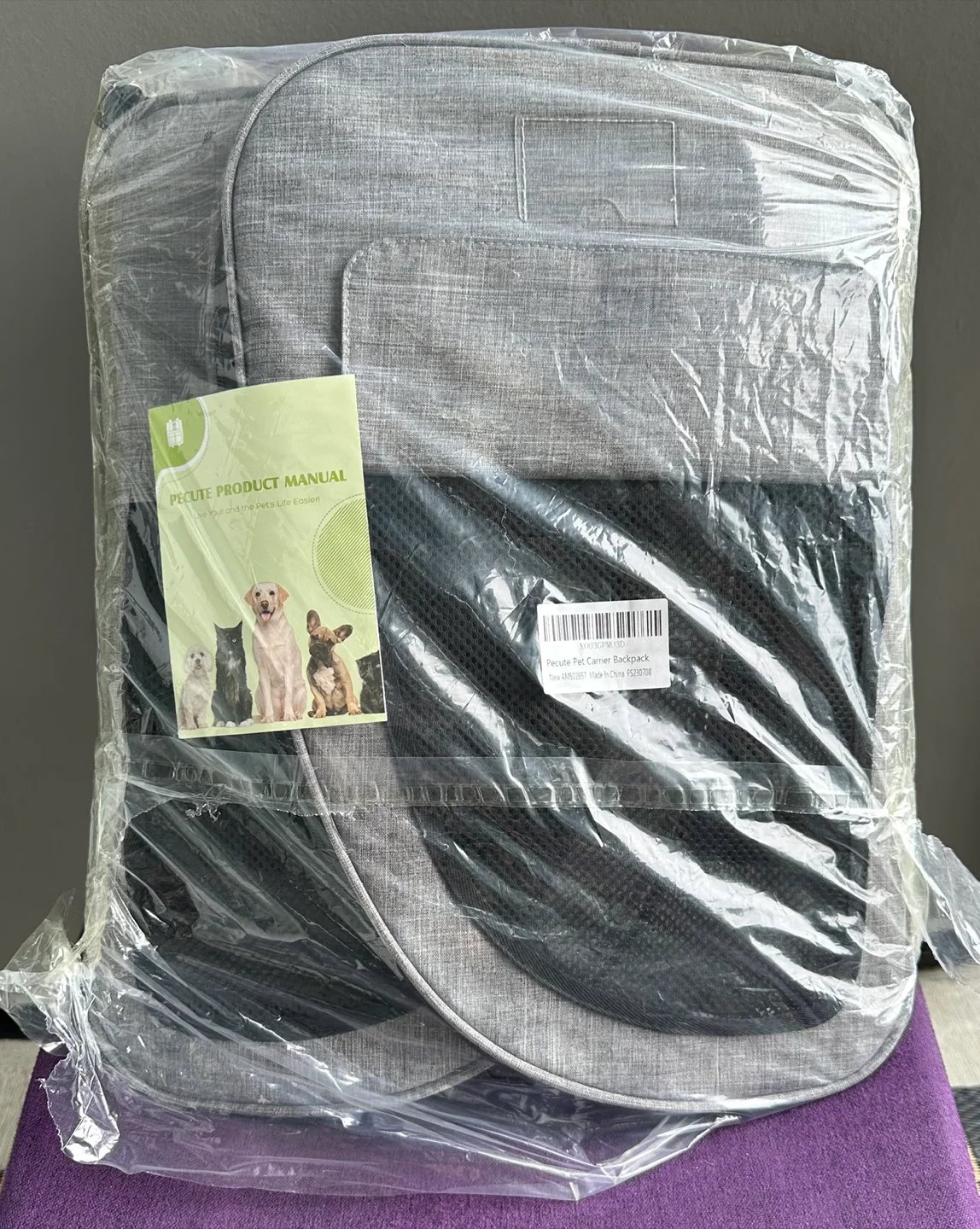 Pecute Dog Carrier Backpack XL - Gray image indicator(7)