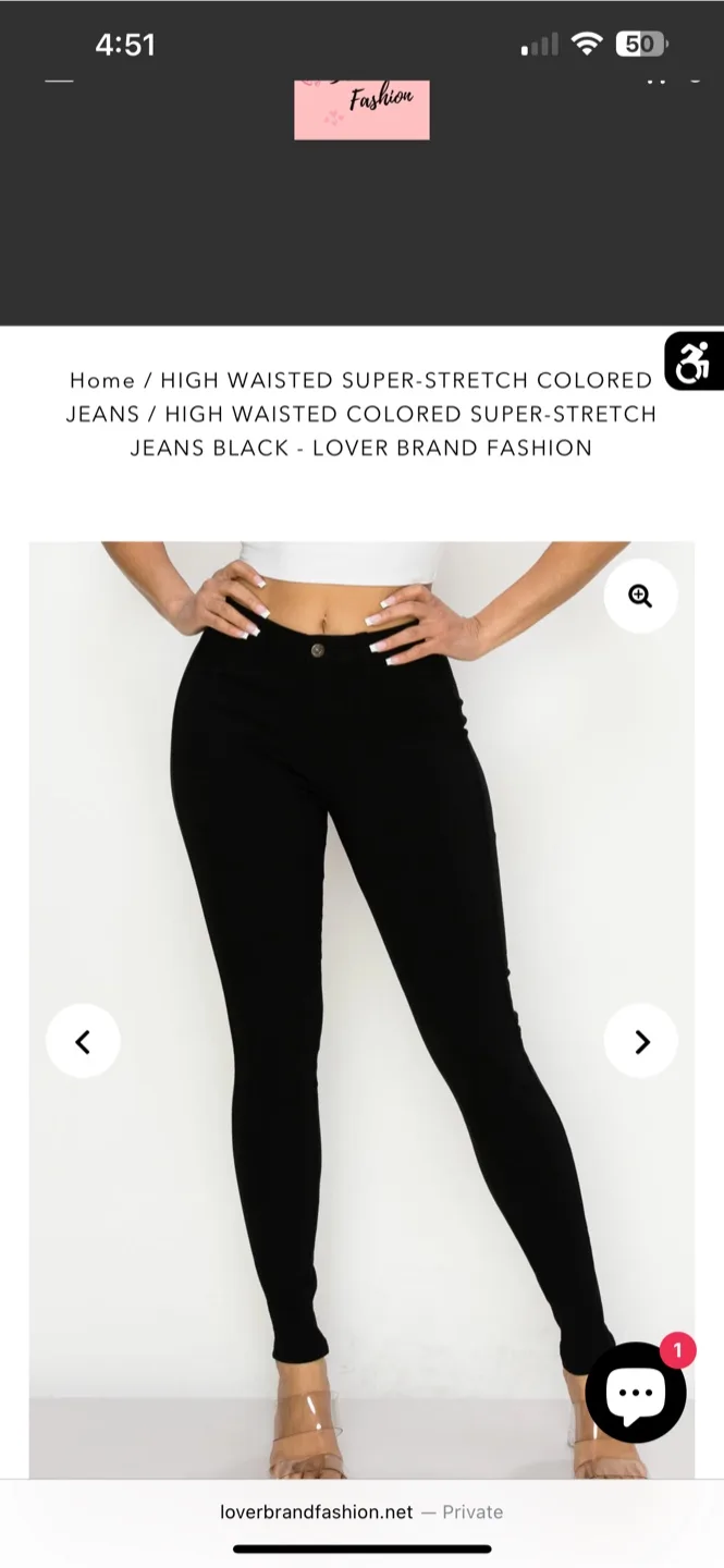 Black High Waisted Jeans image indicator(5)