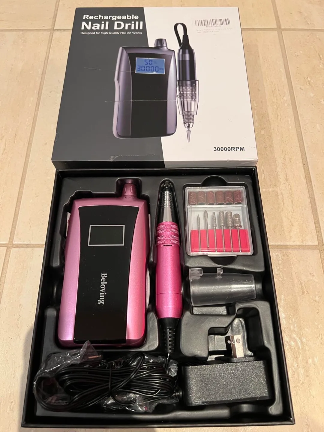 Beloving Rechargeable Nail Drill 30000RPM thumbnail
