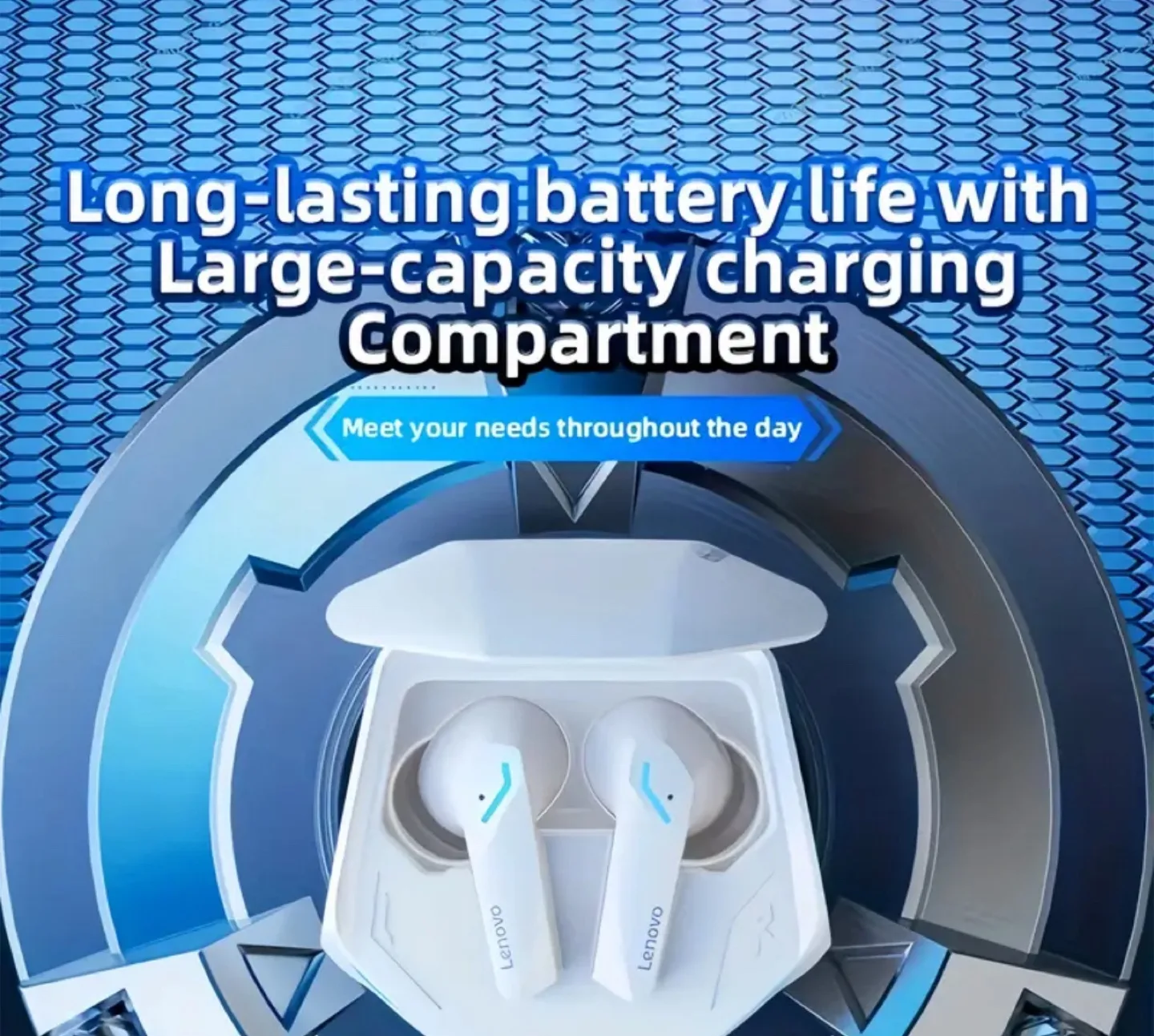 New Lenovo Thinkplus GM2 Pro Wireless Earbuds - Black image indicator(7)