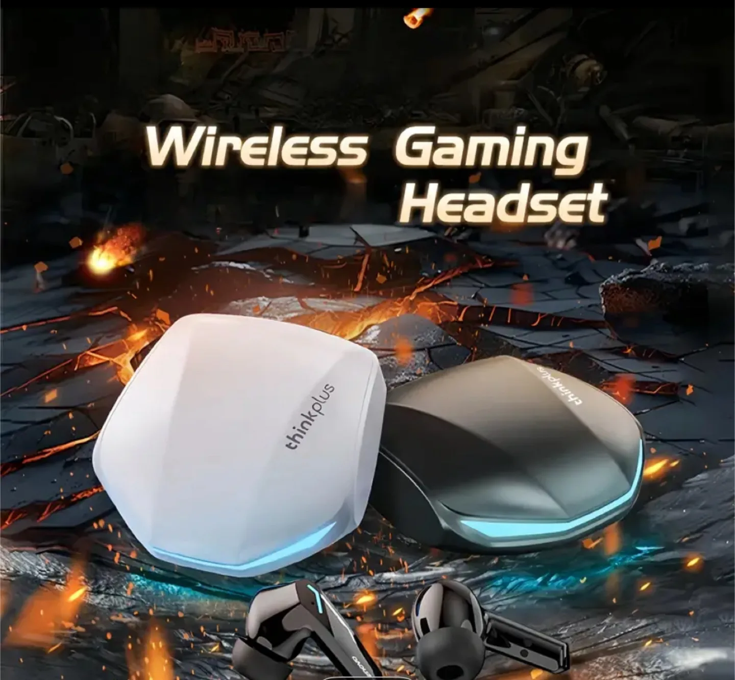 New Lenovo Thinkplus GM2 Pro Wireless Earbuds - Black image indicator(8)