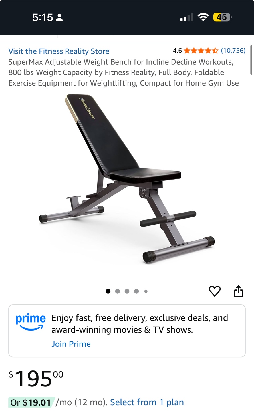 Fitness Reality SuperMax Adjustable Weight Bench - photo 3