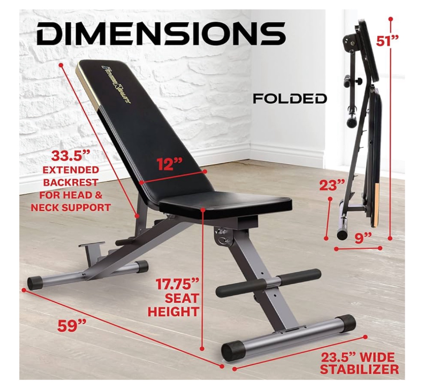 Fitness Reality SuperMax Adjustable Weight Bench