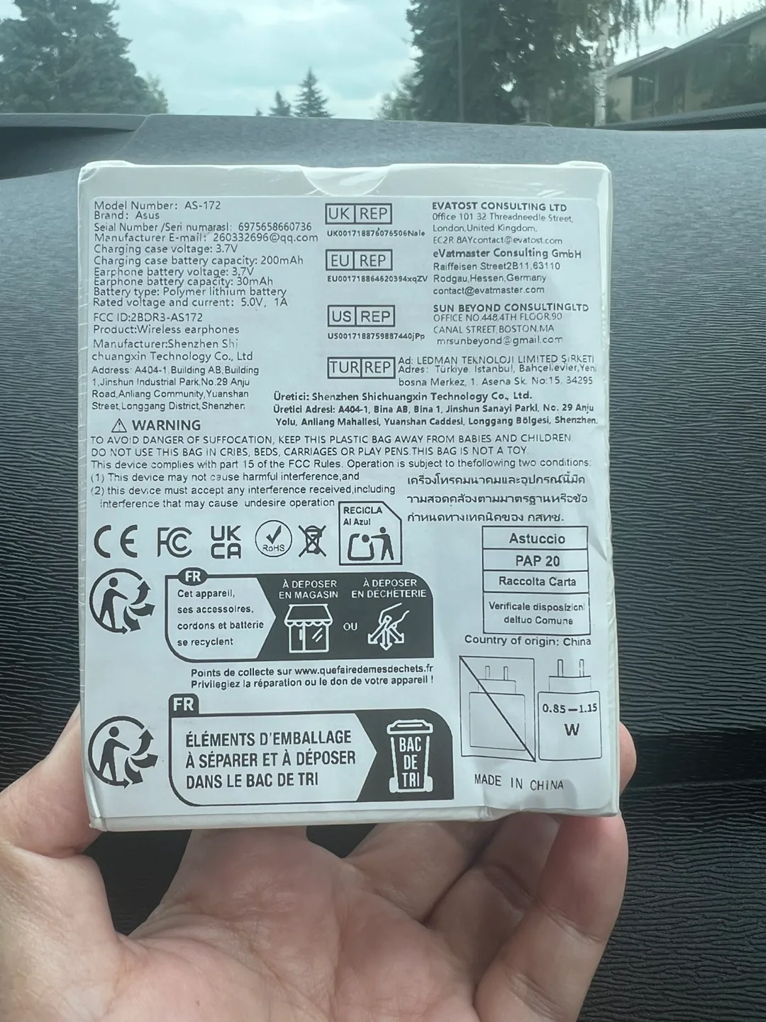 Asus AS-172 Wireless Earbuds - Like New! image indicator(2)