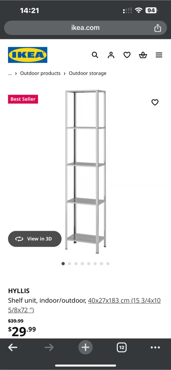 IKEA HYLLIS Shelf Unit - Indoor/Outdoor thumbnail