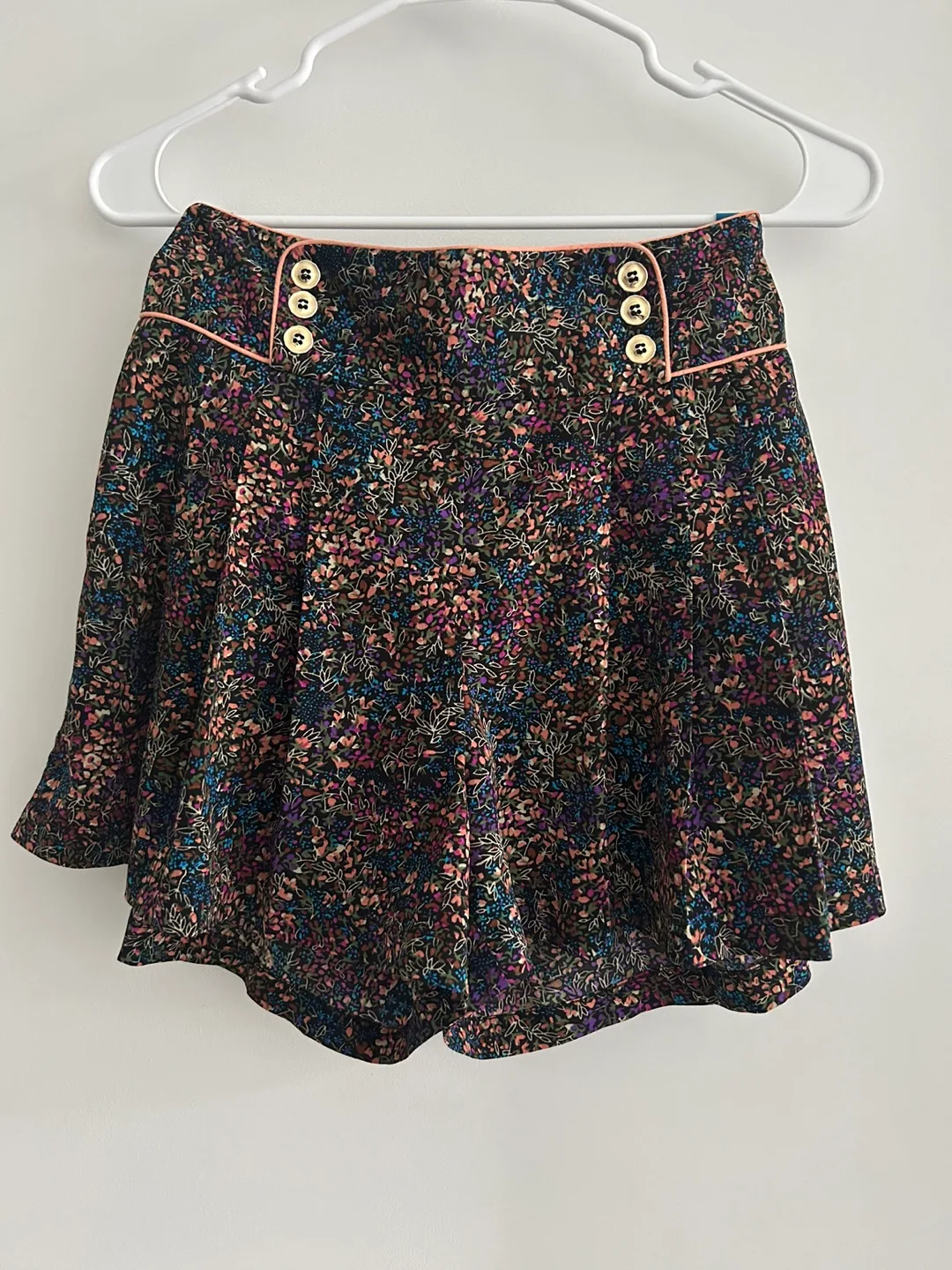Topshop Floral Print Skort - Size US6 - great condition thumbnail