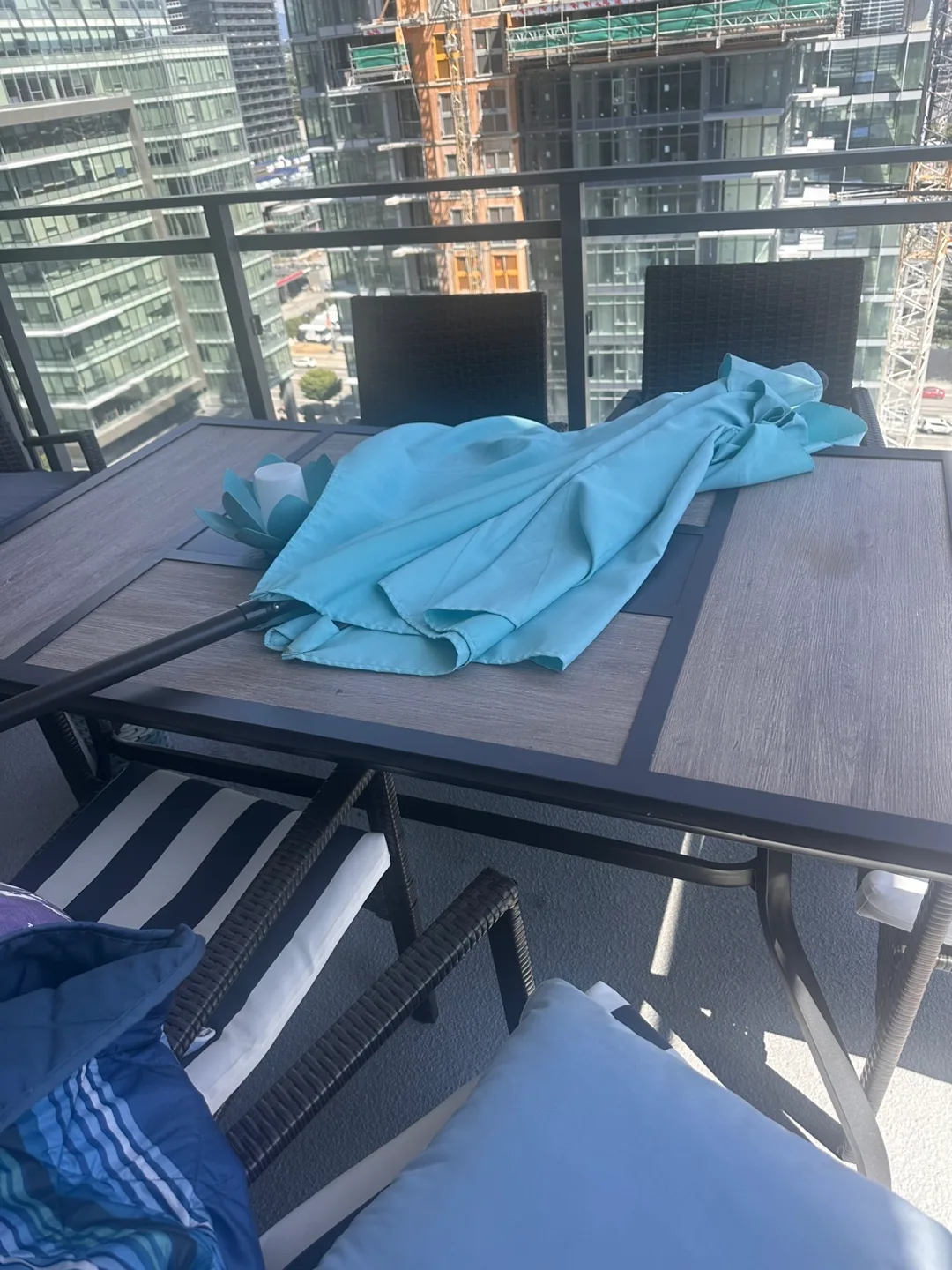Patio Table Umbrella - Light Blue thumbnail