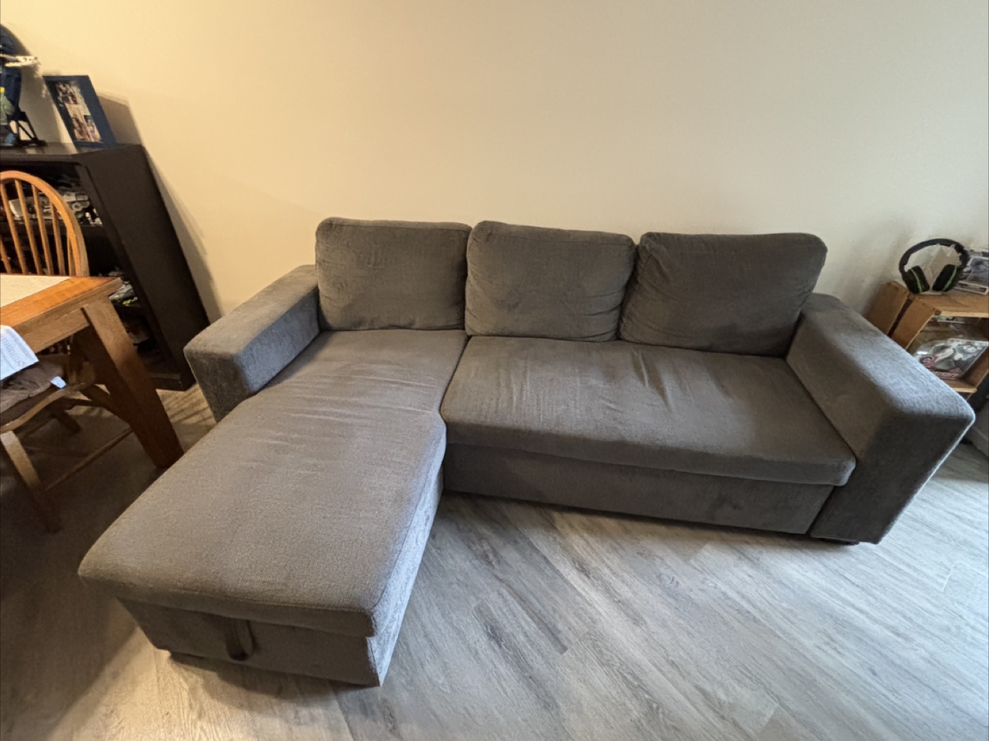 Sectional Couch with Storage and Pullout Bed