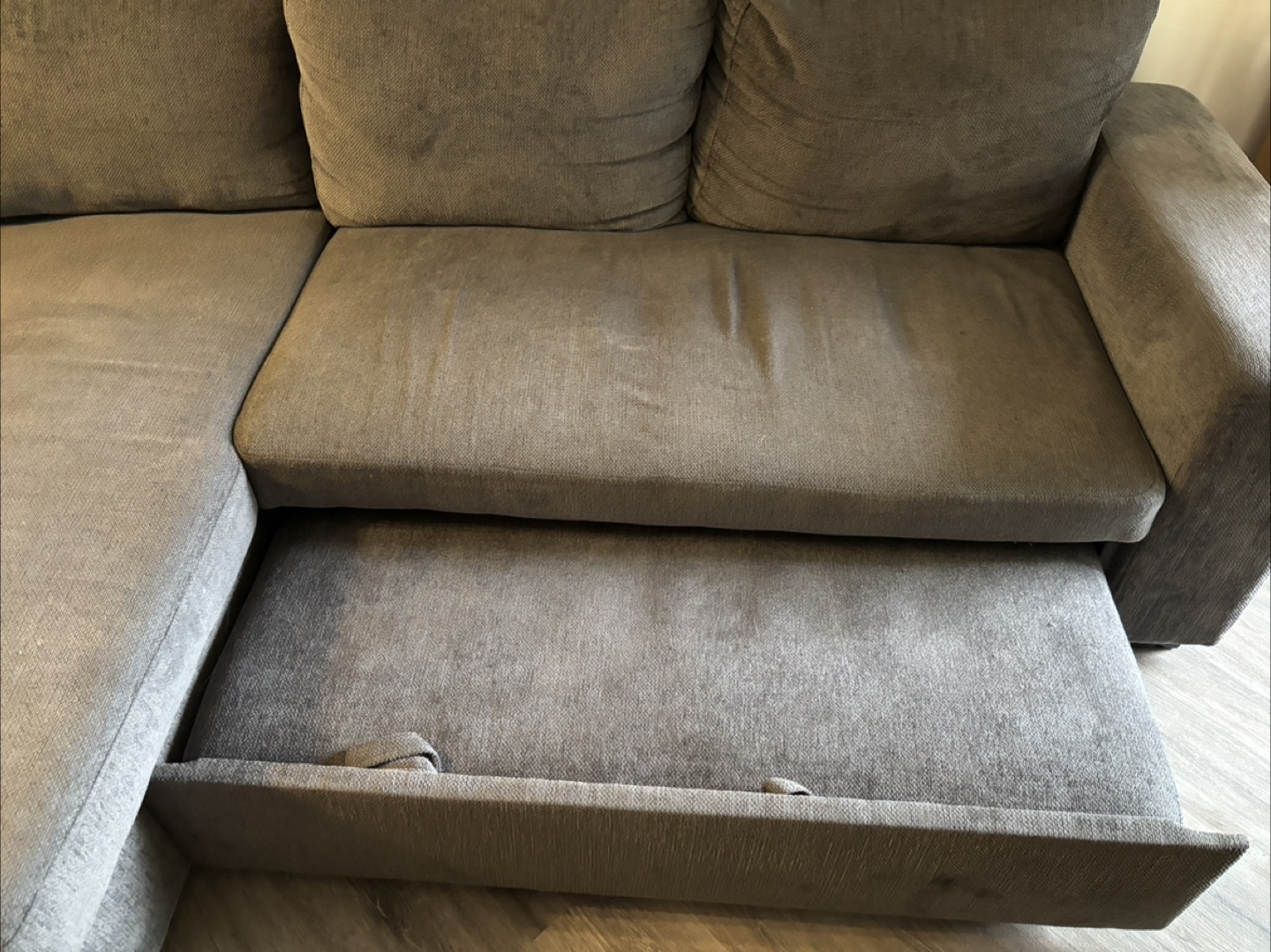 Sectional Couch with Storage and Pullout Bed - photo 3