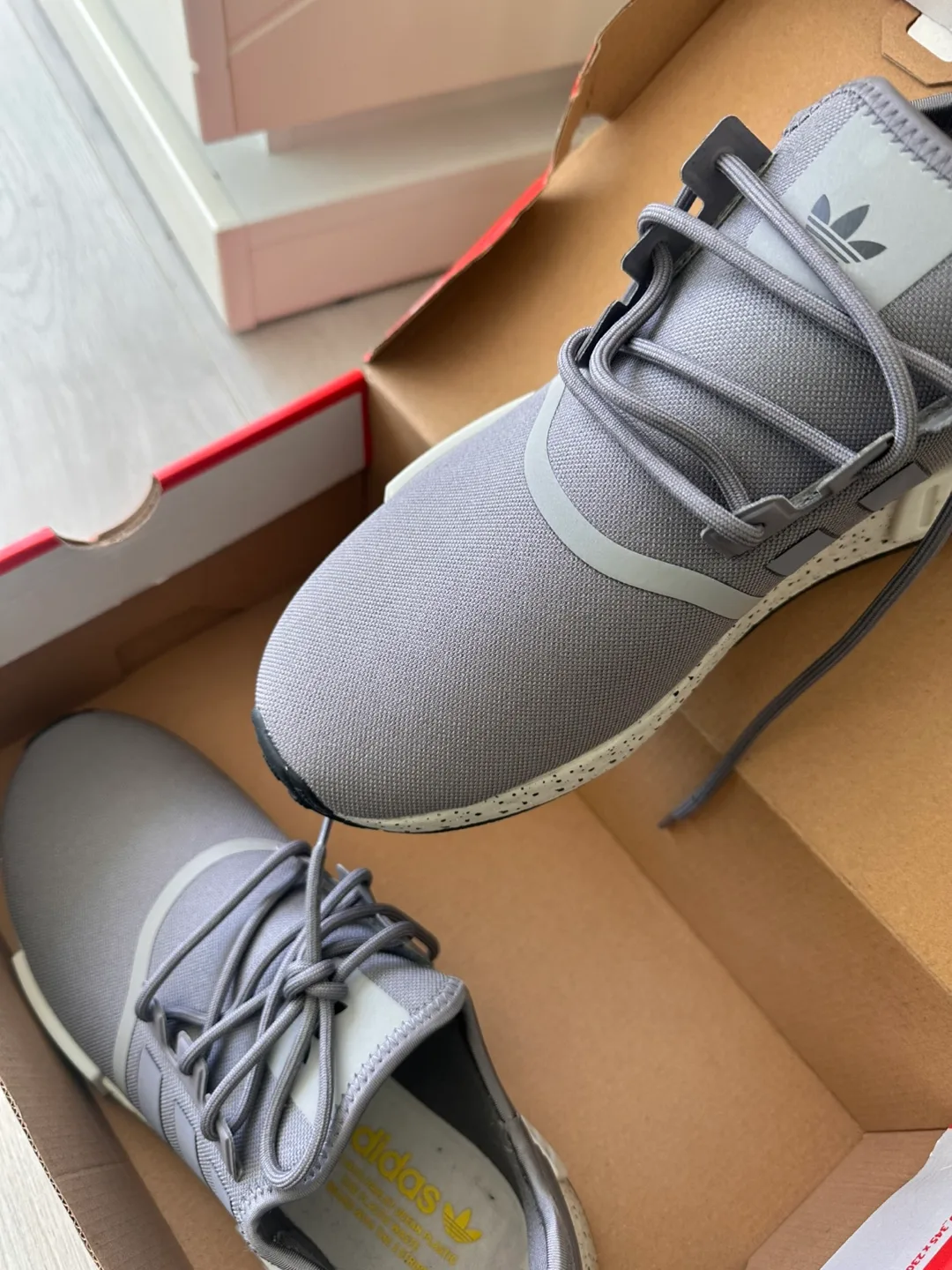 Adidas NMD R1 Grey/Yellow, Size 9.5 thumbnail
