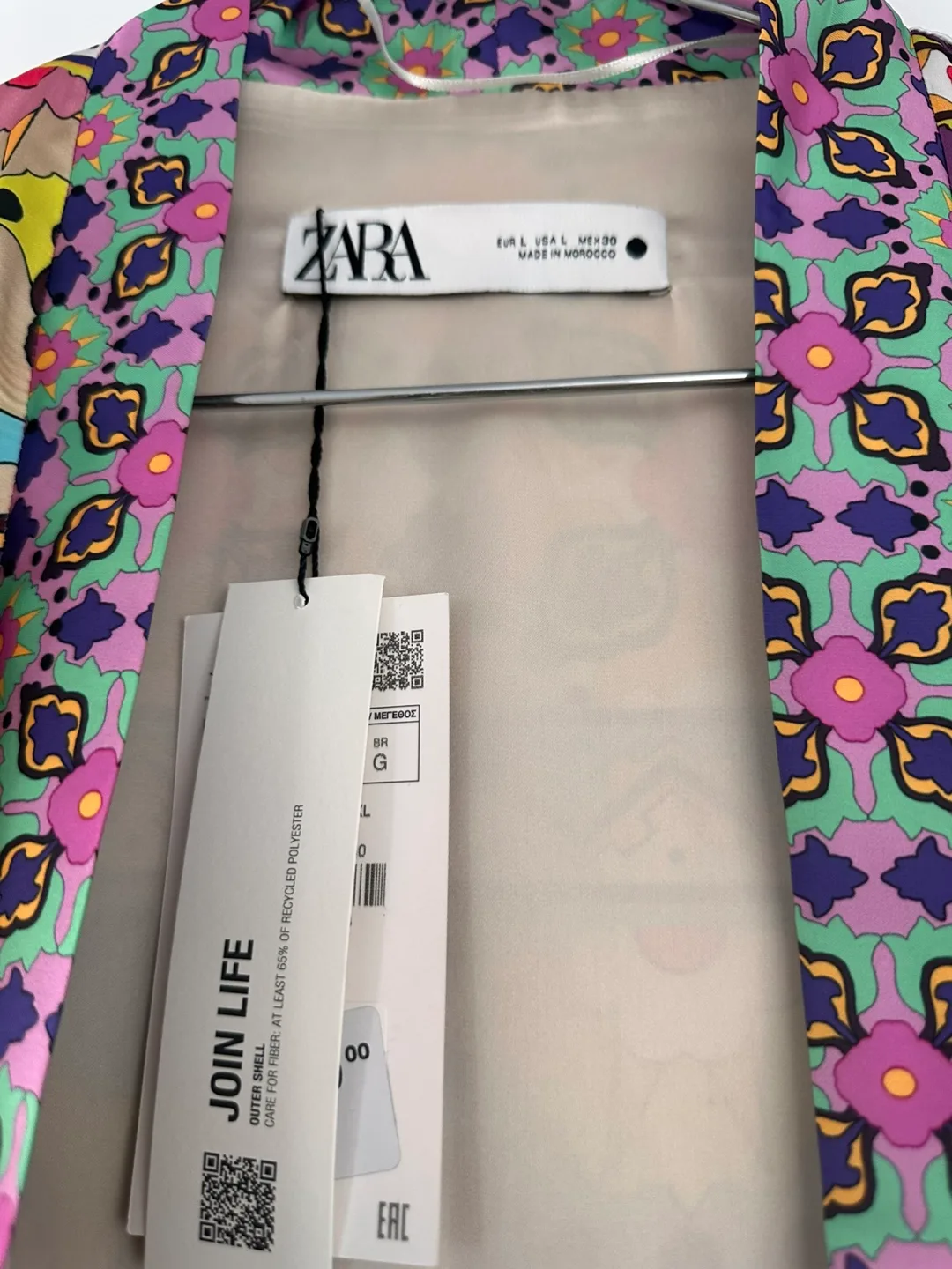 New Zara Printed Kimono - Size L thumbnail