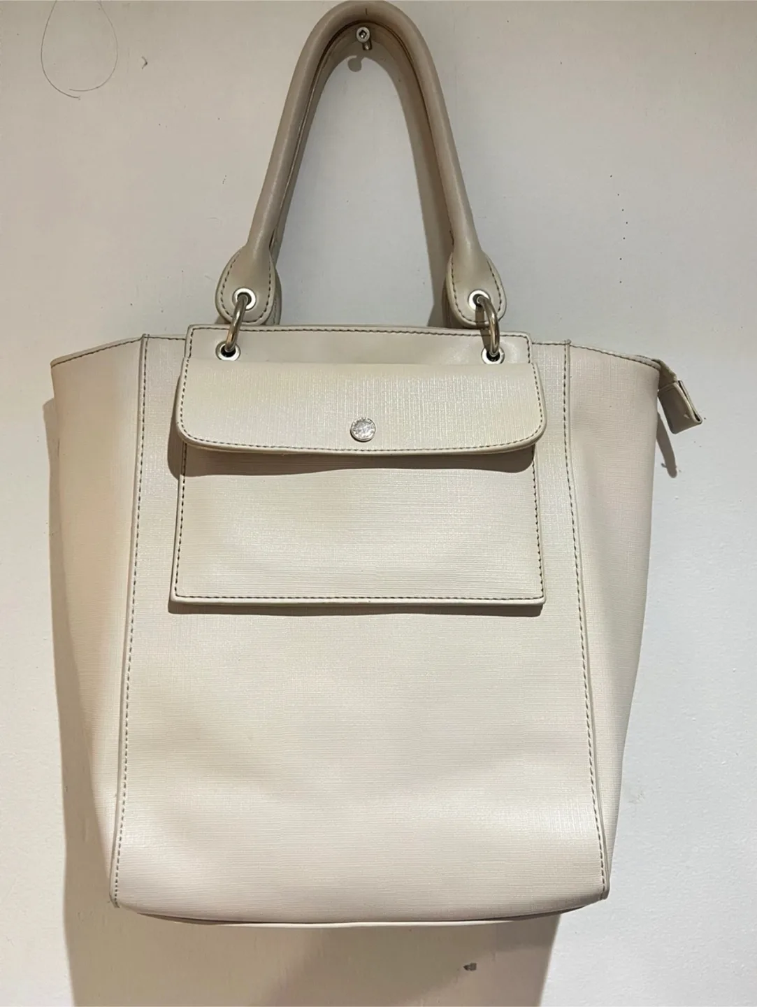 David Jones Paris Beige Tote Bag thumbnail